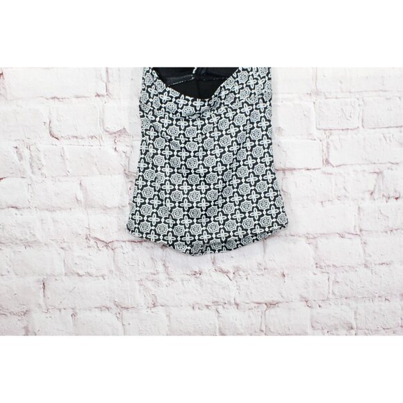 LL Bean Mix and Match Swim Collection Halter Tankini Top Black Print 4 - Picture 5 of 10